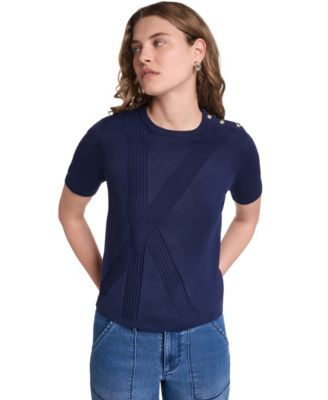 Women's Crewneck Short-Sleeve Sweater