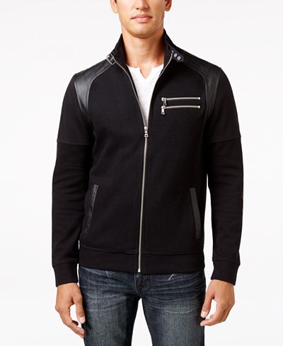 INC International Concepts Men's Fire Knit Moto Jacket, Only at Macy's