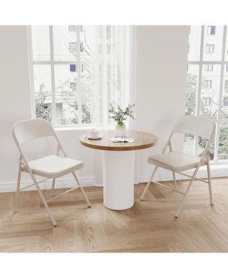 Set of 2 Metal Folding Chairs – Stackable, 350 lb Weight Capacity, for Home Office Events
