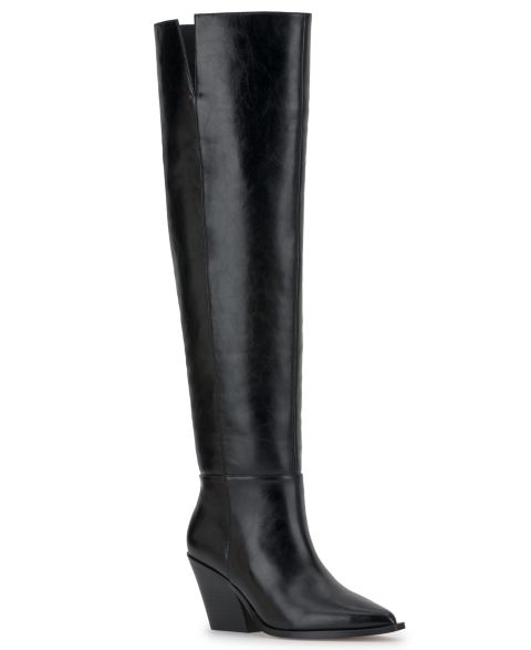 Женские ботинки Jessica Simpson Pianila Stacked Heel Over-the-Knee, цвет: Чёрный