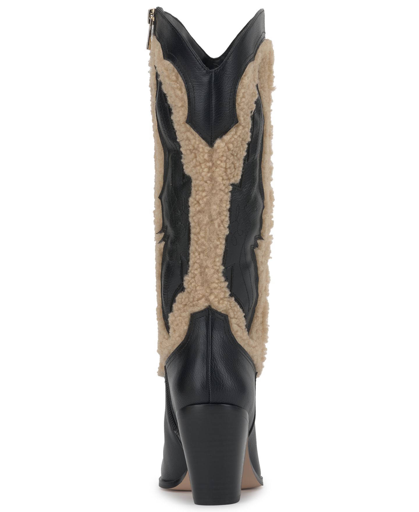 Женские ботинки Jessica Simpson Raevini Tall Western Cowboy, цвет: Чёрный / Натуральный — фото 3