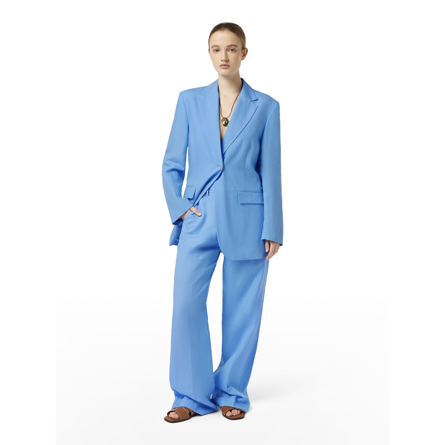 Women's Boyfriend Linen Blend Blazer