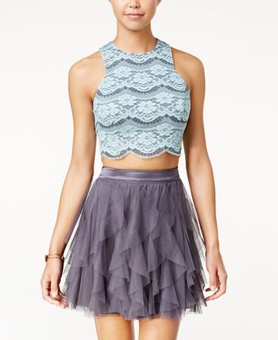 Teeze Me Juniors' Fit & Flare Two-Piece Dress