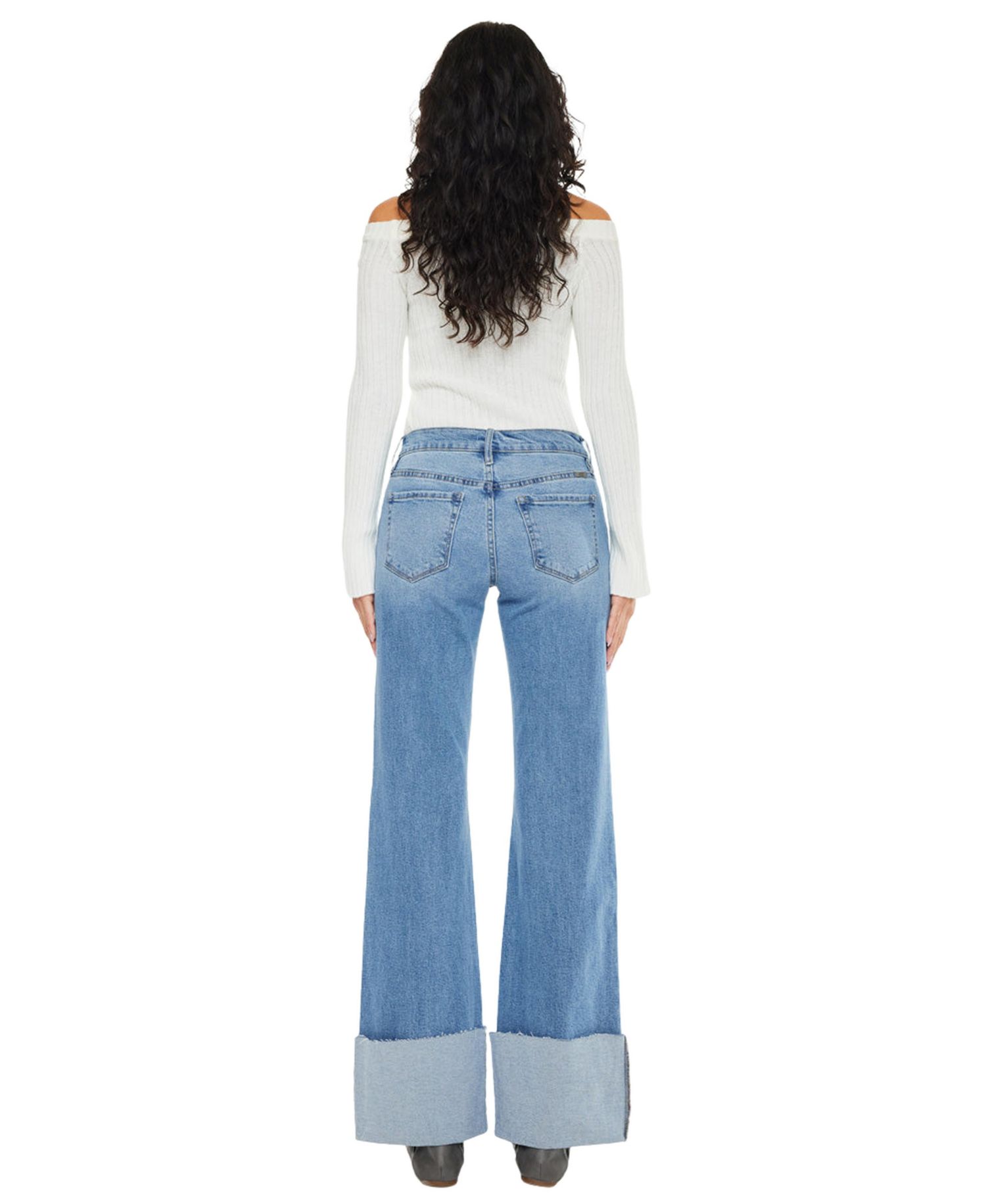 Women's Emma Mid Rise Wide Flare Jeans