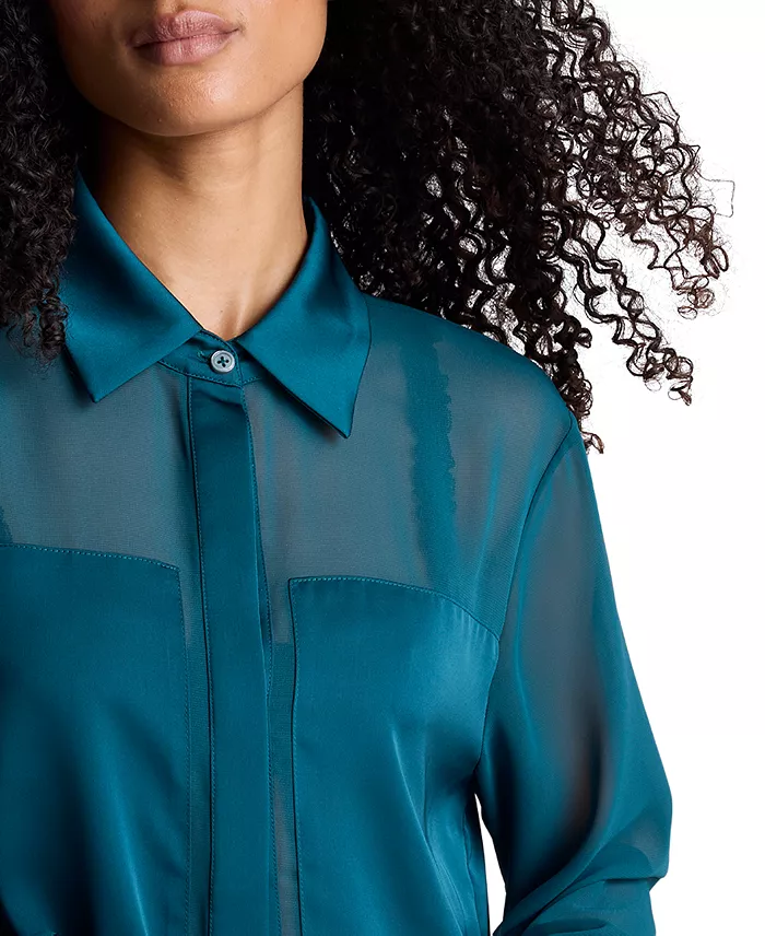 Women's Long-Sleeve Button-Front Shirt - thumbnail 5