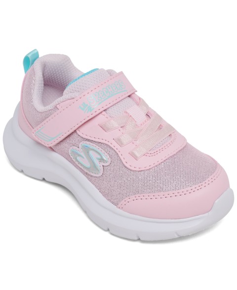 Детские кроссовки Skechers Toddler Girls Skech Fast - Sparkling Sister Fastening Strap Lifestyle Sneakers from Finish Line