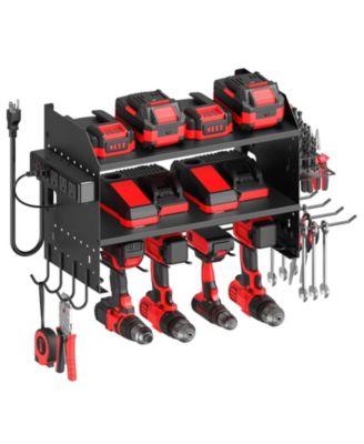 Power Tools Organizer Charging Station Wall Mount Drills Storage Gifts Men Father