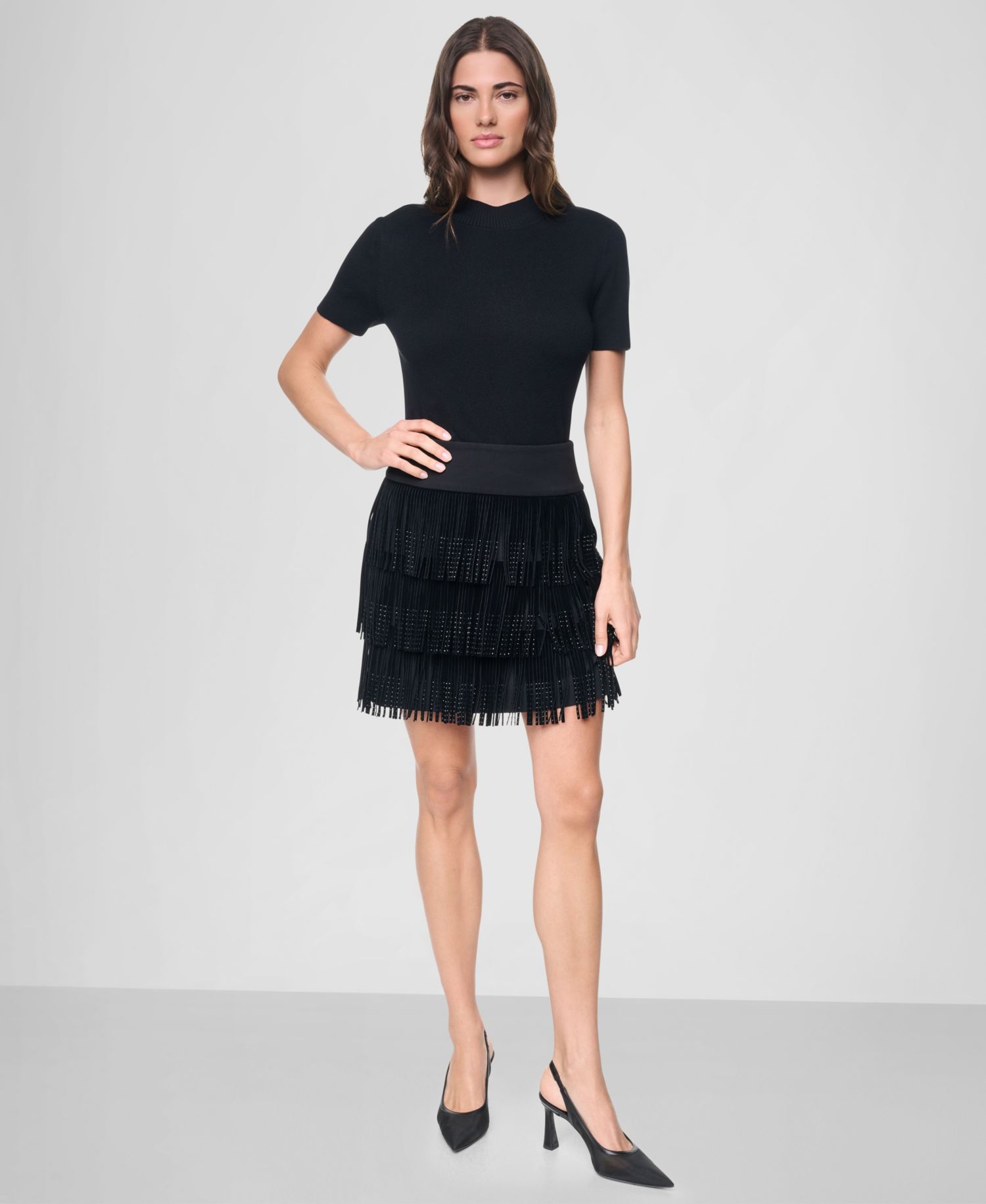 Women's Rhinestone Fringe Skirt