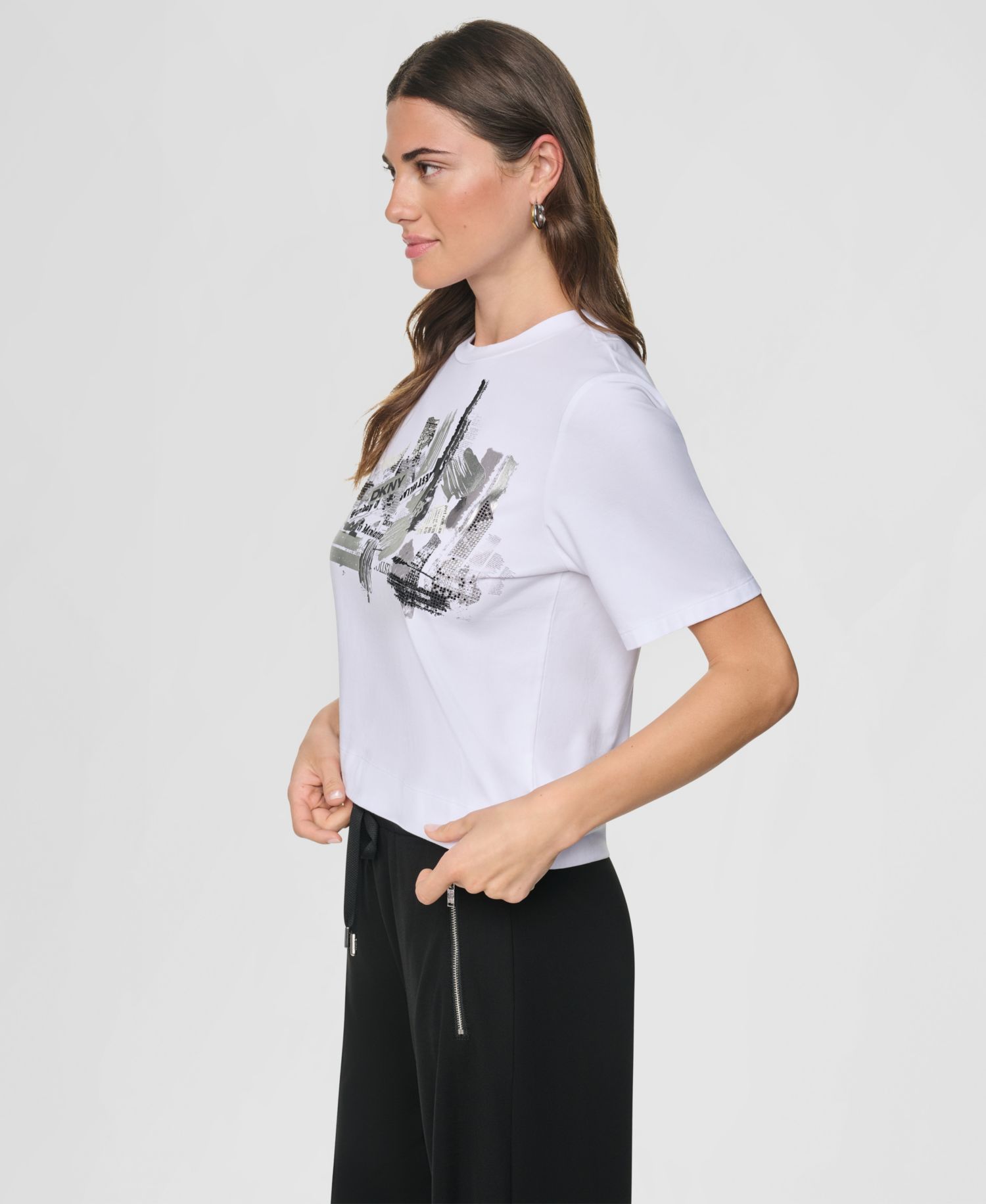 Women's Studded City Graphic Short-Sleeve T-Shirt
