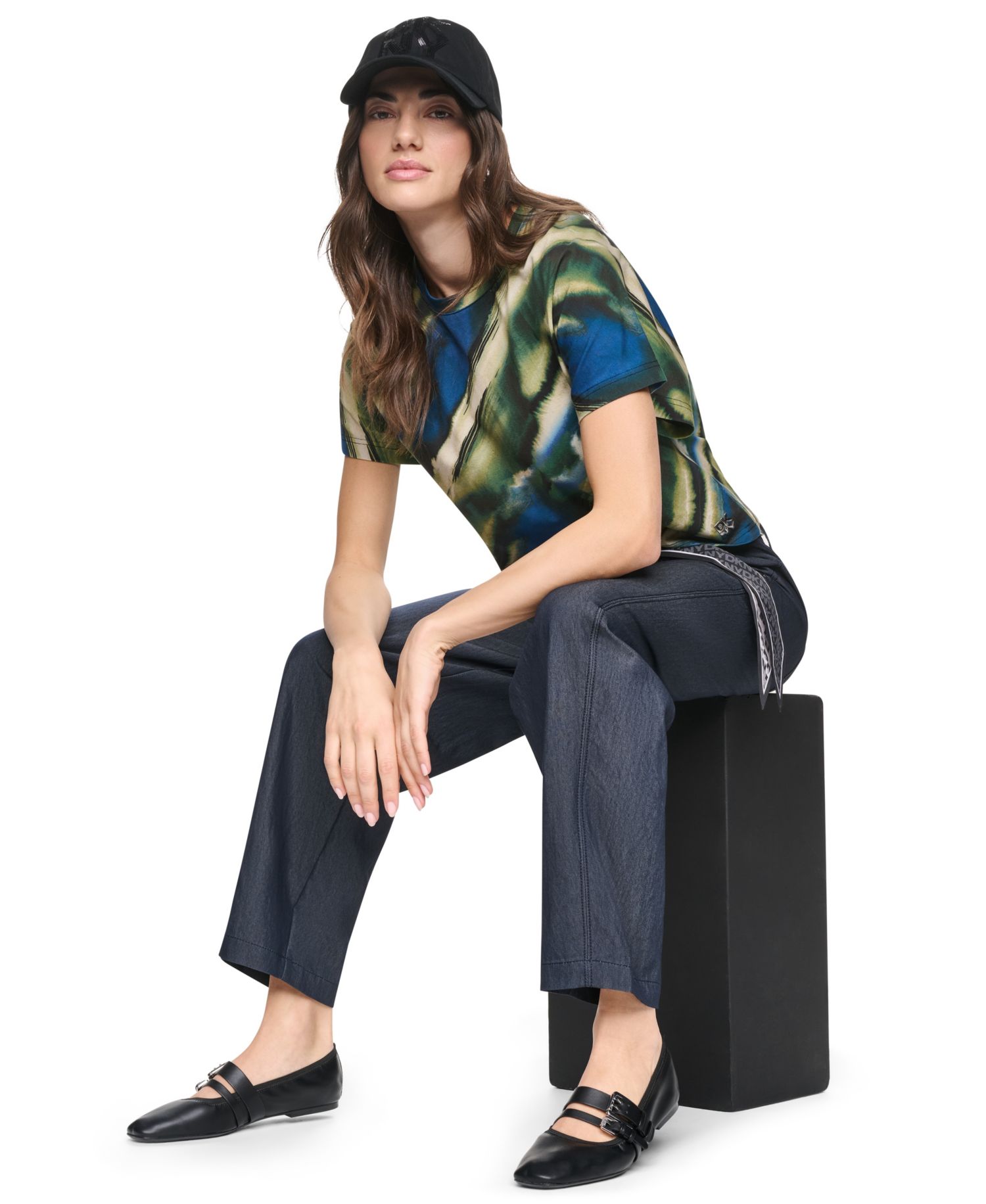Women's Printed Wide-Sleeve T-Shirt