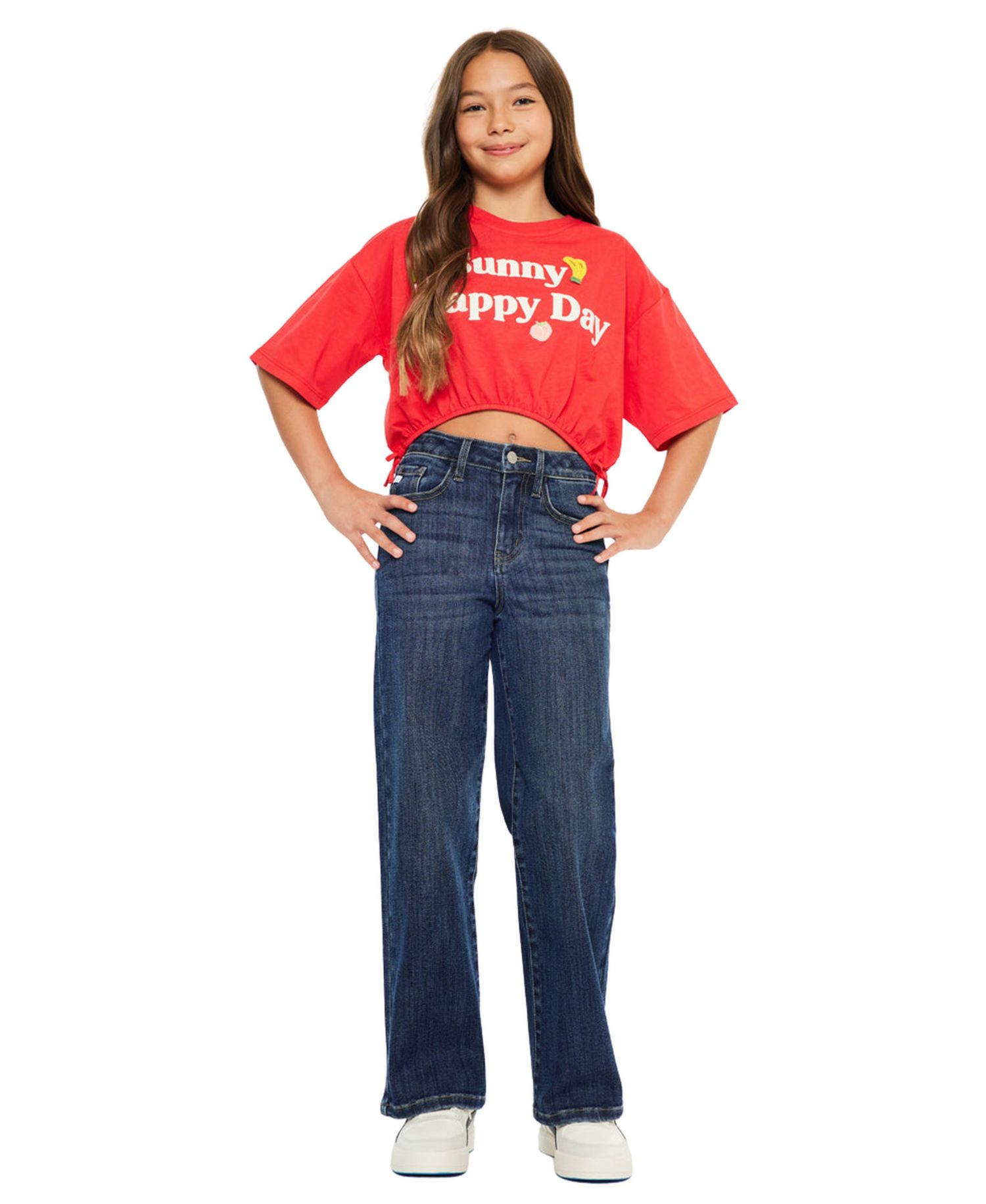 Big Girls Andy High Rise Wide-Leg Jeans