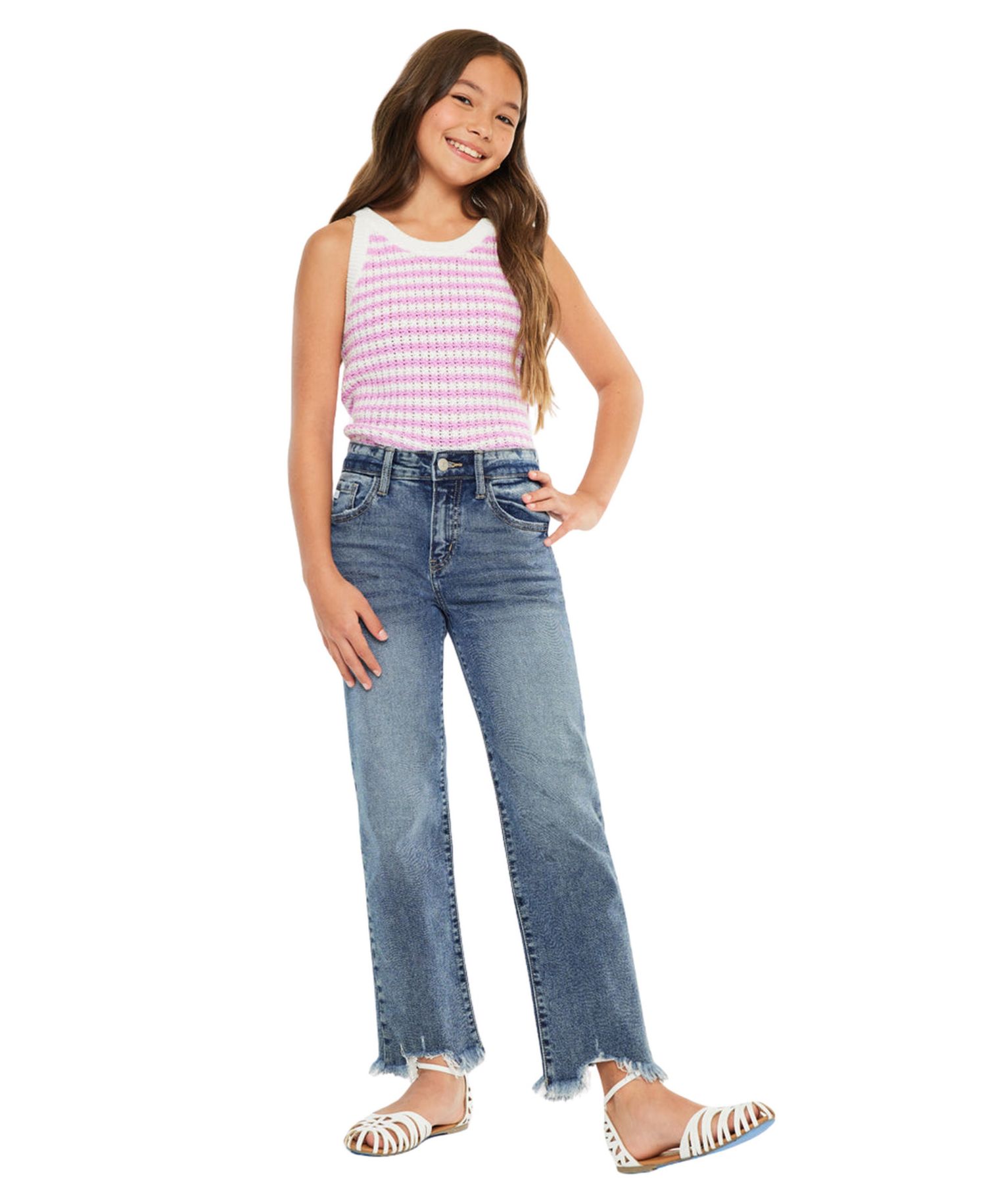 Big Girls Bianca High Rise Slim Straight Jeans