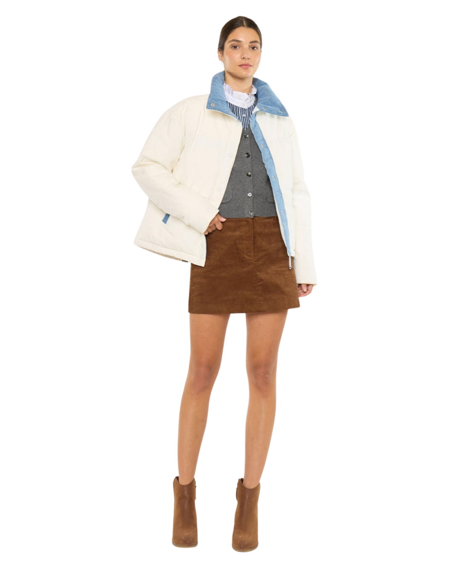 Women's USA Yerba Relaxed Front-Snap Puffer Jacket