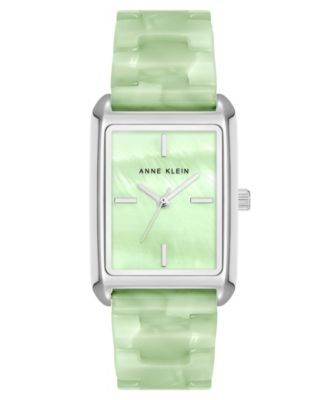 Women's Quartz Mint Green Plastic Dial Watch 26mm x 38mm
