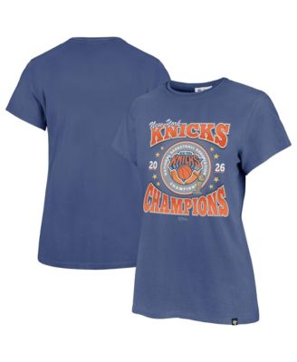 Women's Blue New York Knicks 2026 NBA Finals Champions Frankie T-Shirt