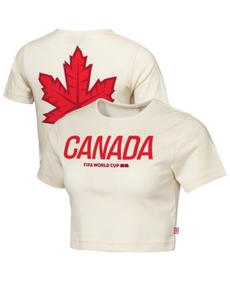 Women's Natural Canada FIFA World Cup 2026 Elote Squad Cropped T-Shirt