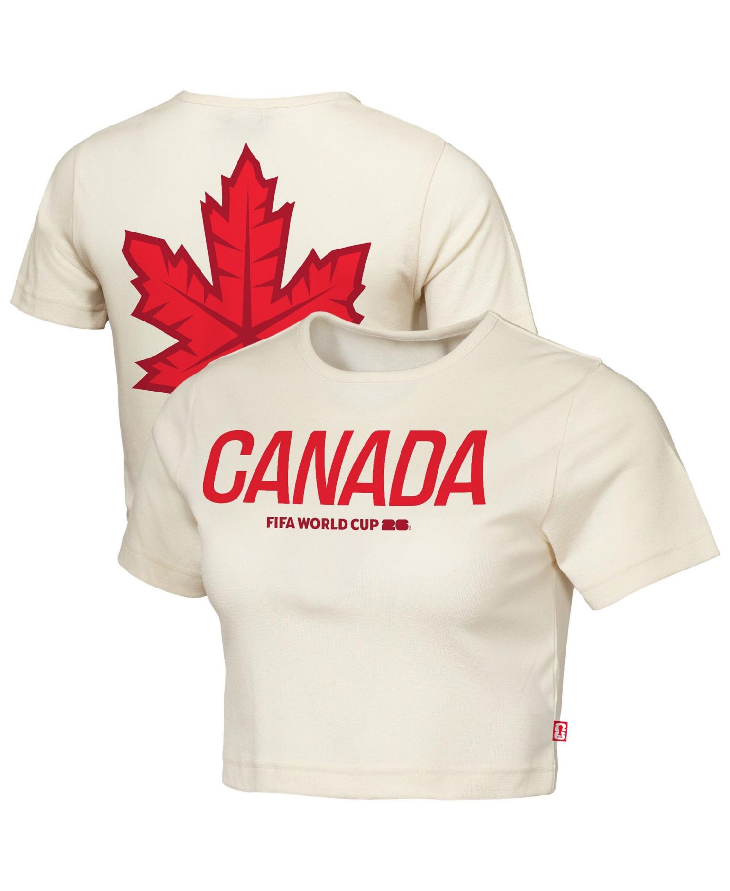 Women's Natural Canada FIFA World Cup 2026 Elote Squad Cropped T-Shirt