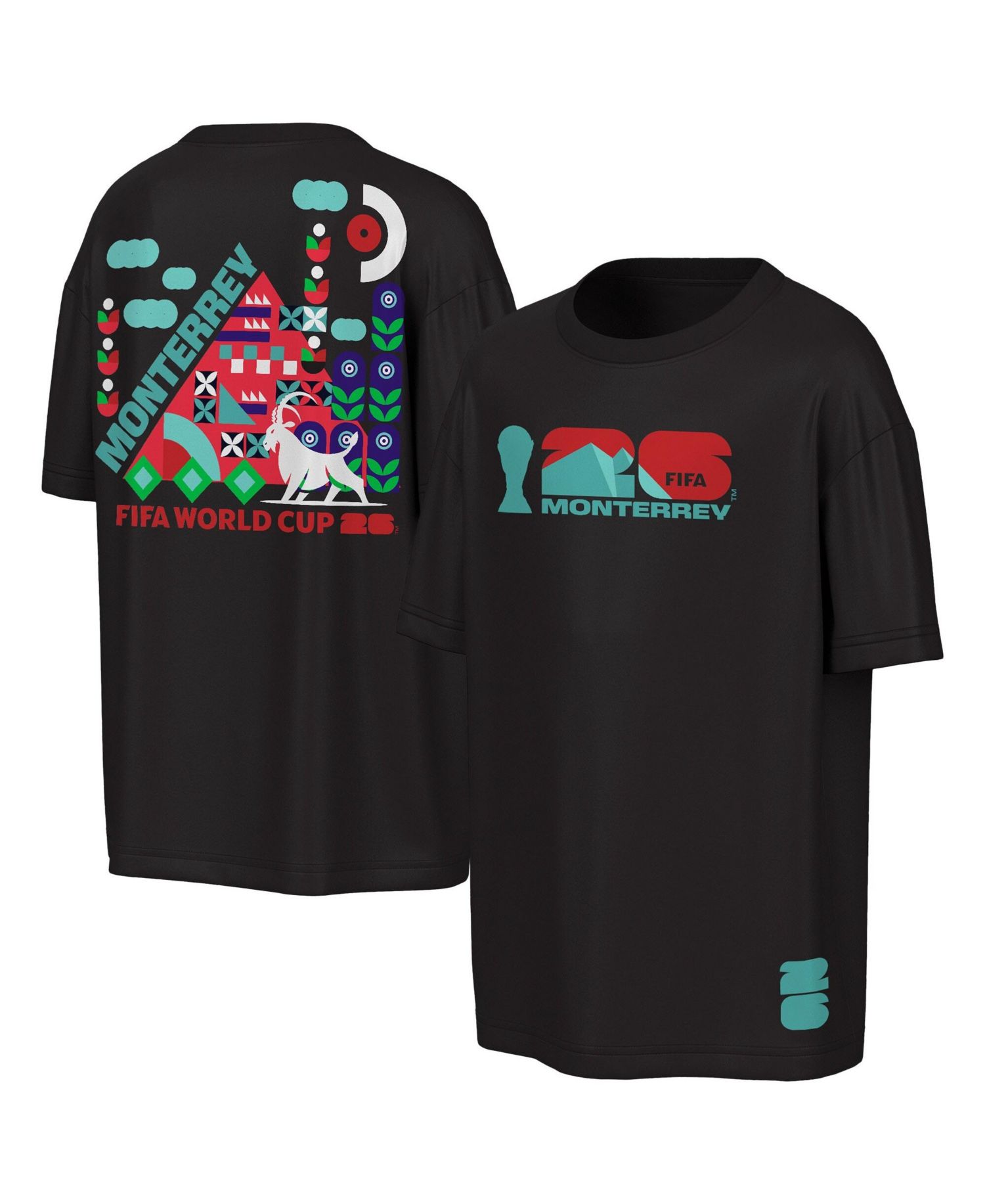 Men's Black FIFA World Cup 2026 Monterrey Big City Poster T-Shirt