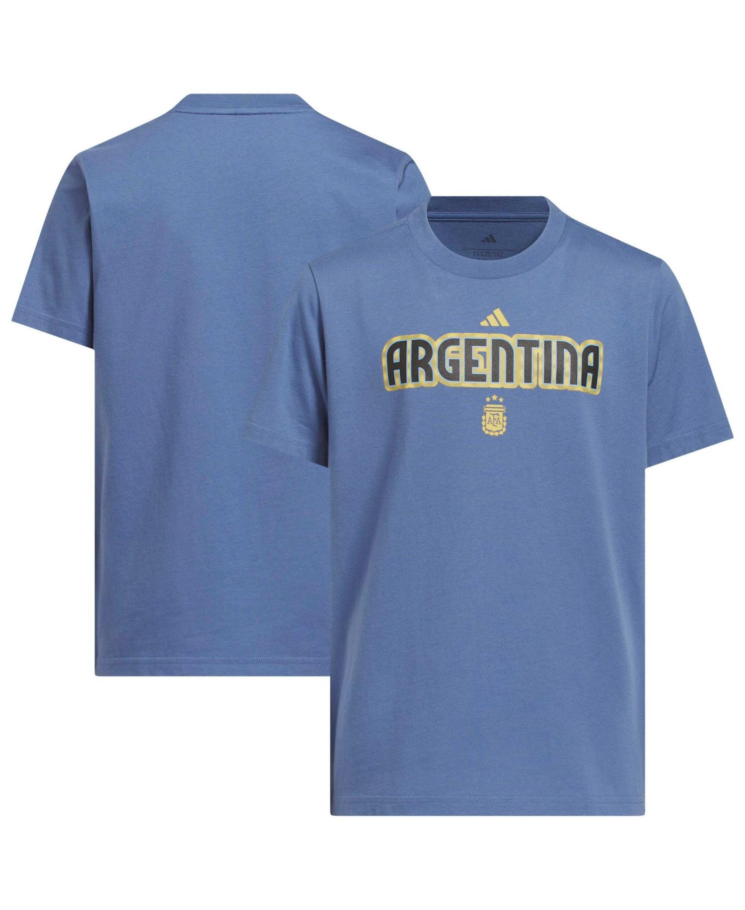 Big Boys and Girls Blue Argentina National Team Jersey Hook T-Shirt