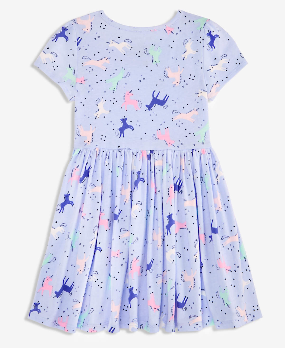Epic Threads Toddler Girls' 12M-5T Fit & Flare Allover Unicorn-Print Short-Sleeve Dress, Macy's Exclusive