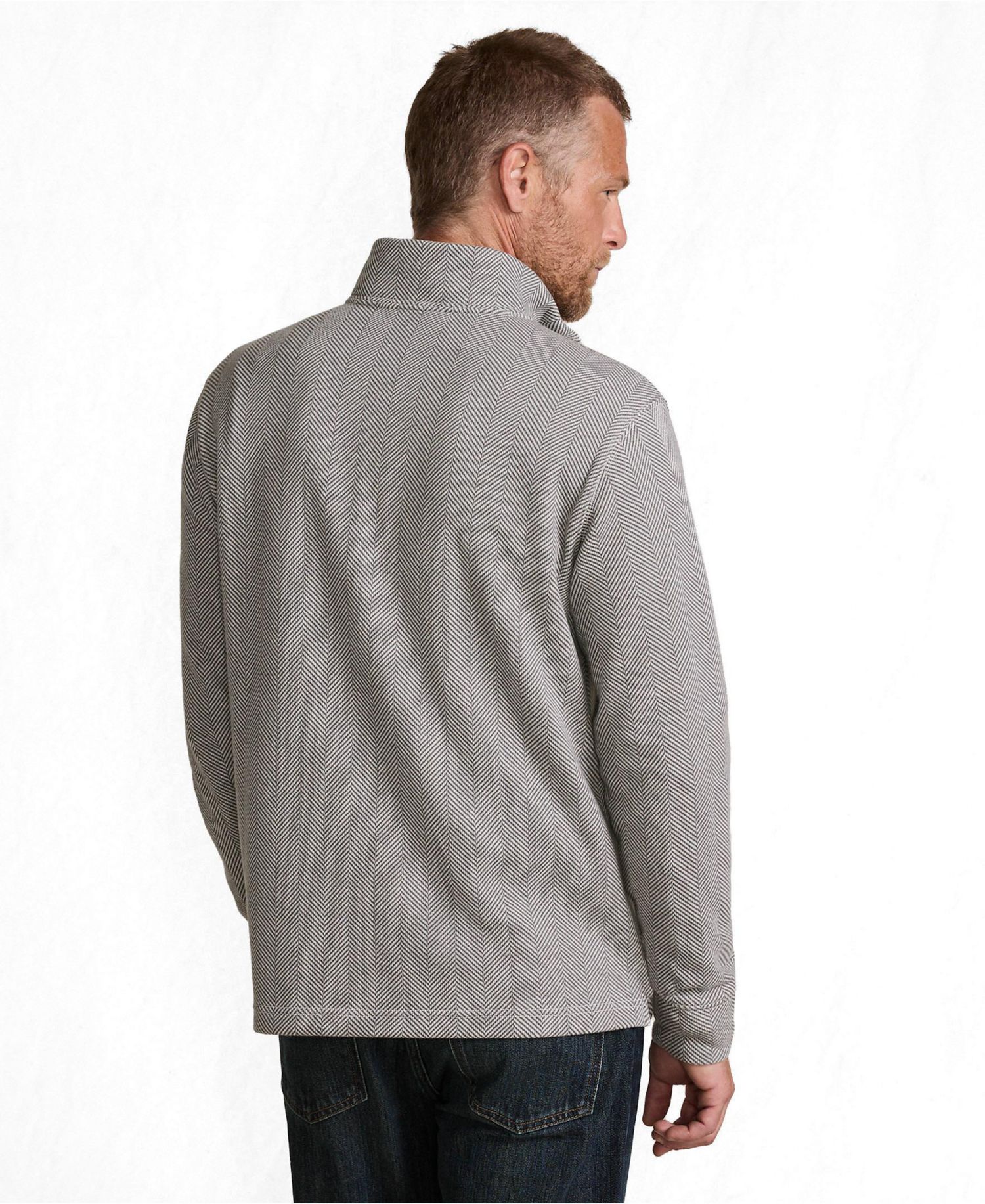 Big & Tall Bedford Rib Casual Quarter Zip Pullover Sweater