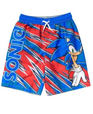 Sonic the Hedgehog Boys Swimwear Swim Trunks - Sonic red royal blue