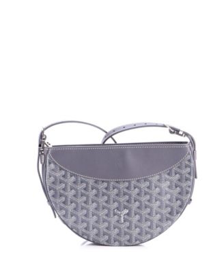 Hirondelle Shoulder Bag Coated Canvas and Leather