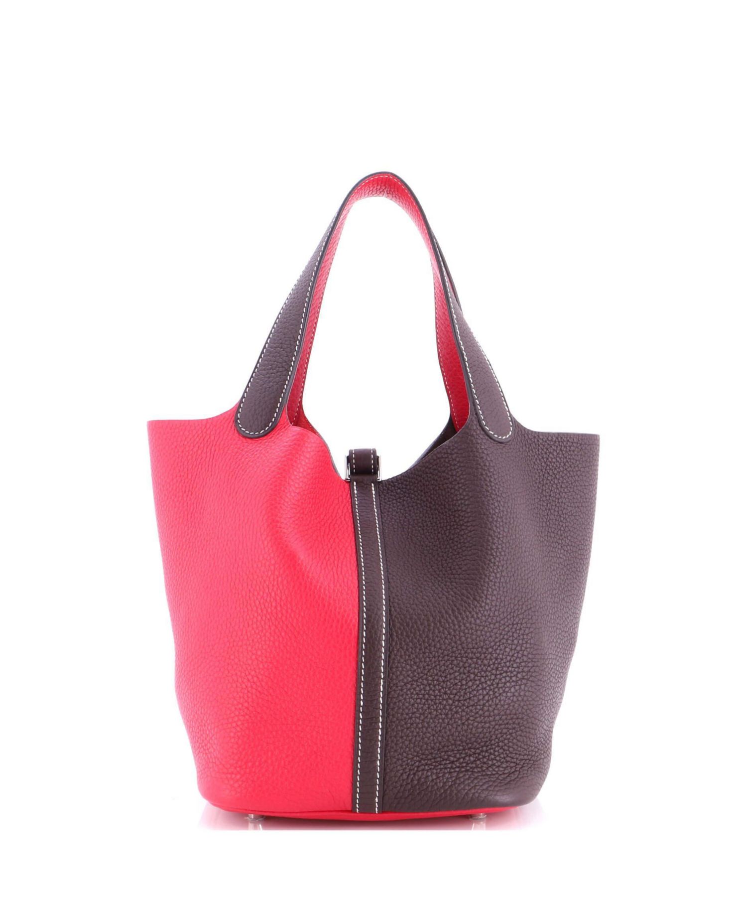 Pre-Owned HERMES MM Picotin Lock Bag Bicolor Clemence