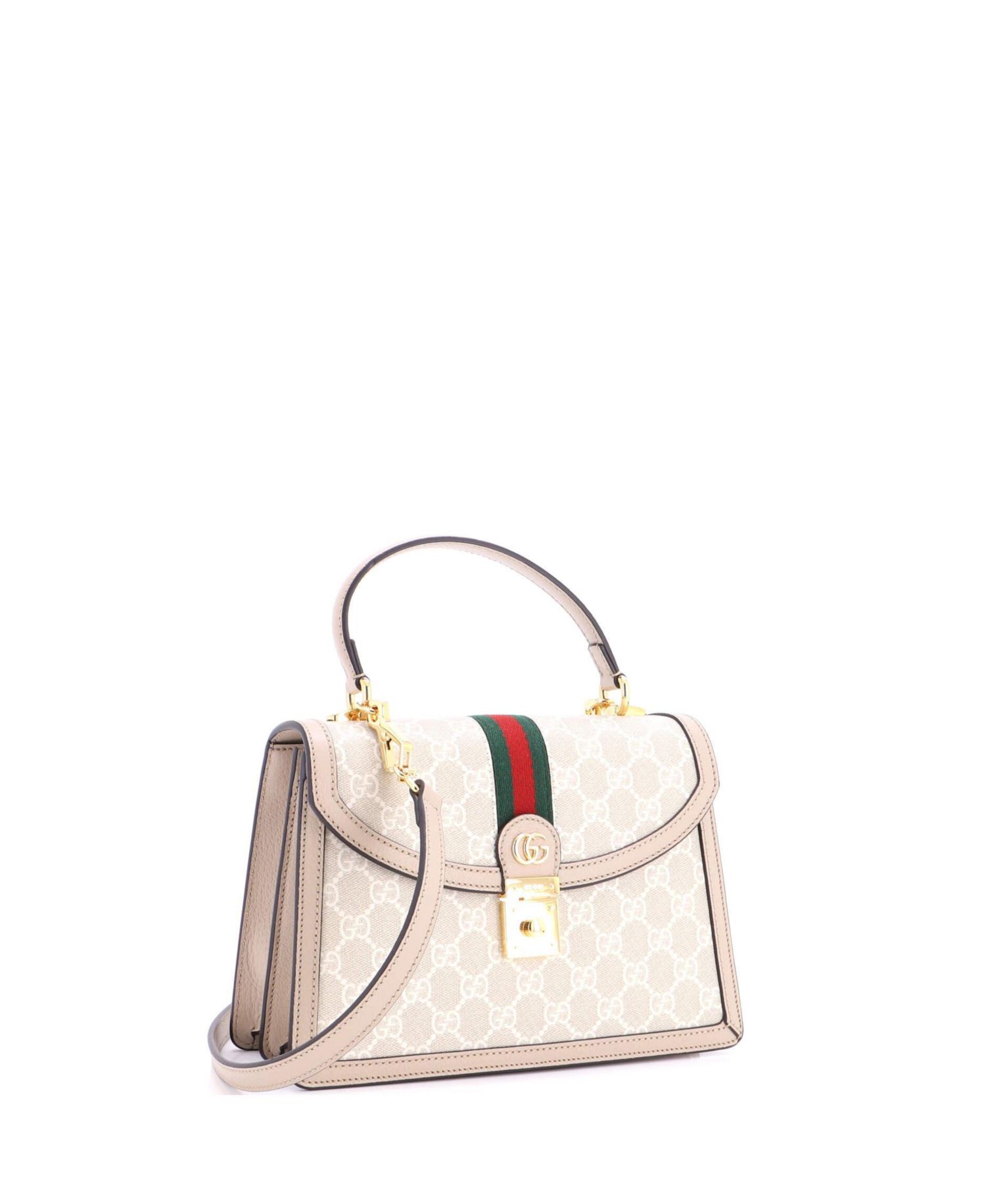 Small Ophidia Flap Top Handle Bag GG Coated Canvas