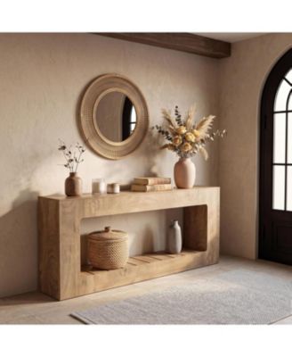 Long Console Table, 78.7-Inch Farmhouse Entryway Table for Behind Sofa, Entry, Behind the Couch, Hallway, Entrance, Foyer