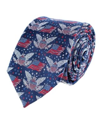 Men's Legacy Soars Patriotic Bald Eagle Silk Novelty Necktie