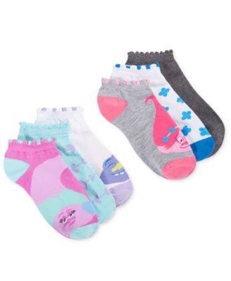 Planet Sox - Women's 6-Pk. Trolls Scalloped Welt No-Show Socks by DreamWorks