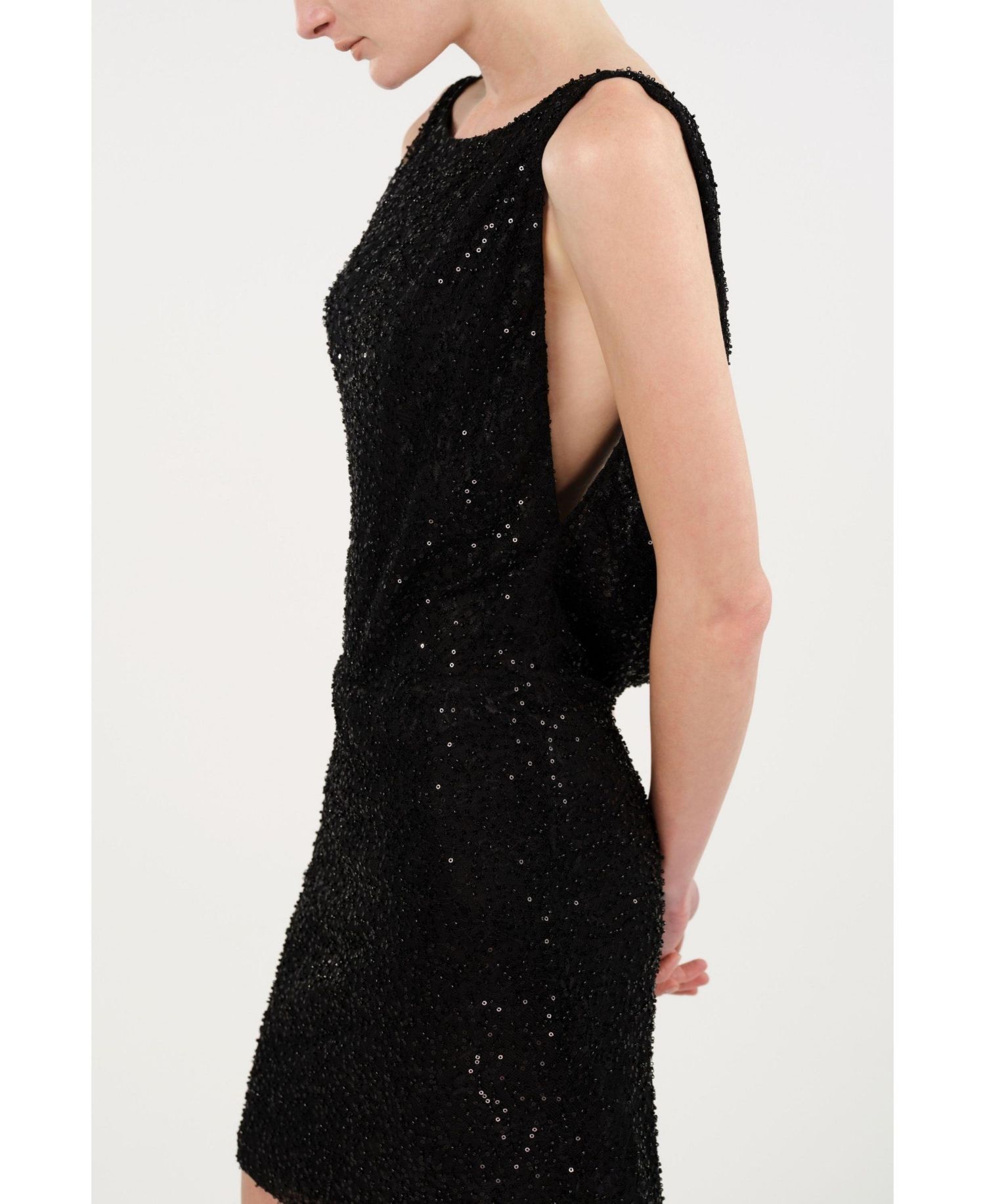 Women's Sequin Open Back Mini Dress