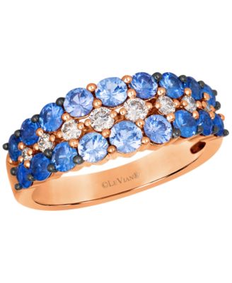 Le Vian Sapphire (1-7/8 ct. t.w.) & Diamond (1/4 ct. t.w.) Ring in 14k Vanilla Gold - Rose Gold