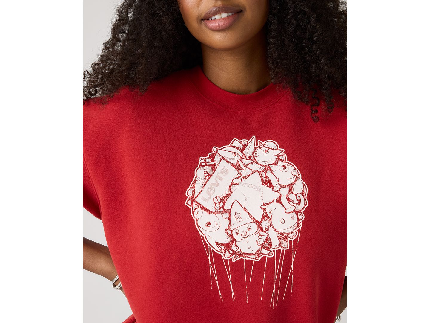 Женский свитшот Levi's Macy's 100th Parade Everyday с круглым вырезом, цвет: Macys Balloons — фото 2