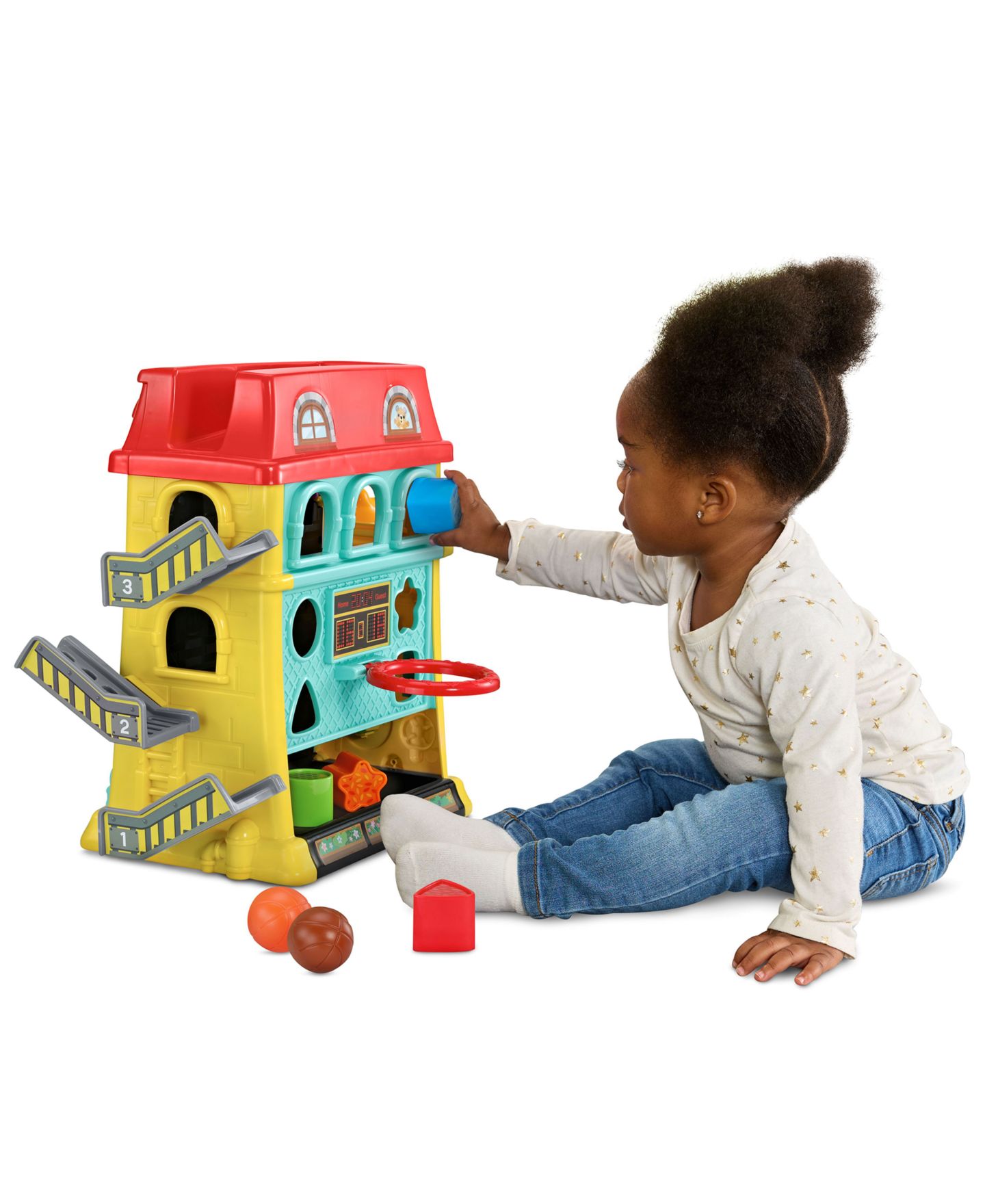 Детская игрушка VTech Up & Down Activity Town Interactive Learning Activity Center with Shapes, Colors, Letters & Fine Motor Play — фото 3