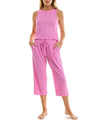 Women's Variegated Rib Tank Top & Pants, 2-Piece Set