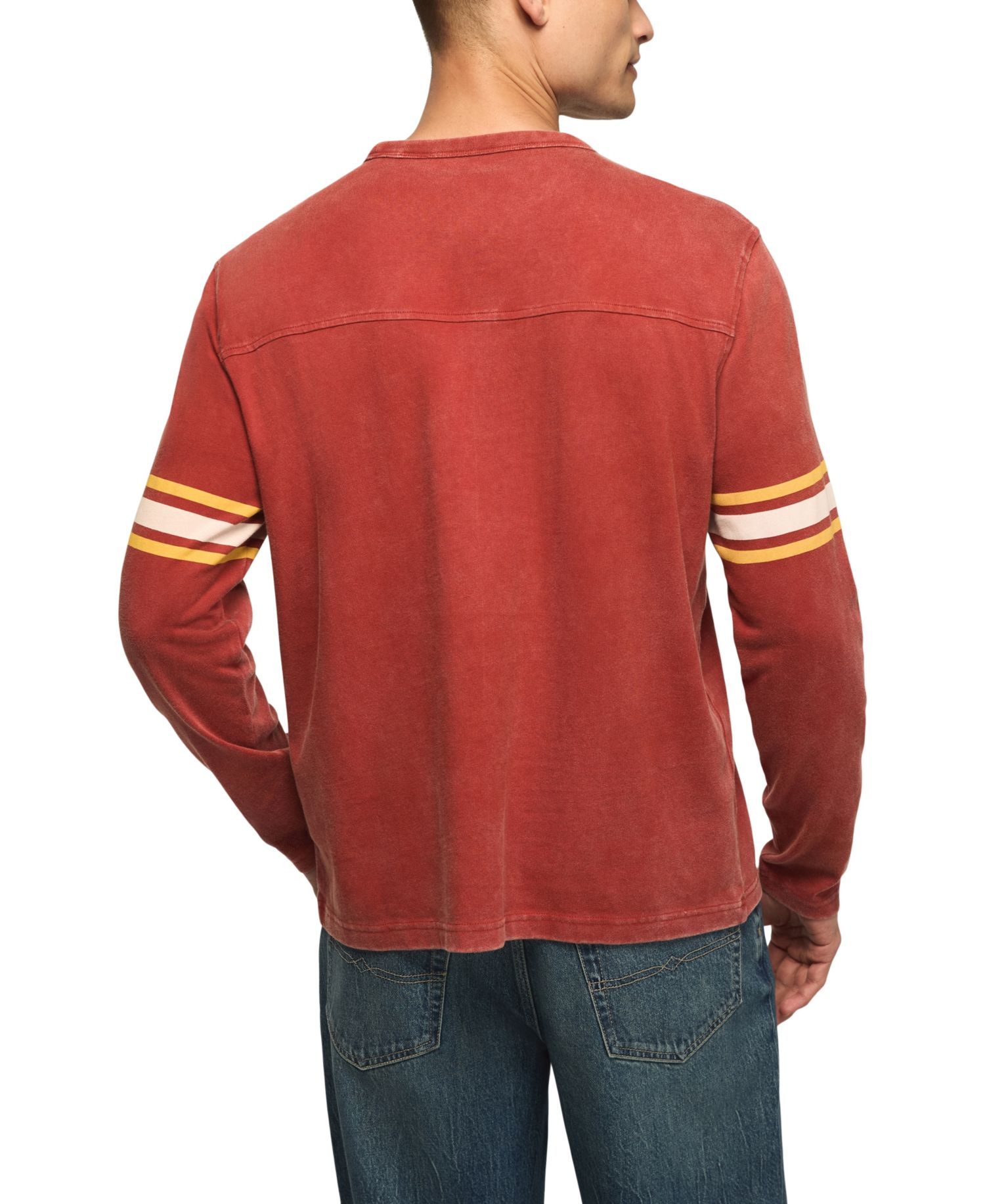 Men's Long-Sleeve Football Crewneck T-Shirt