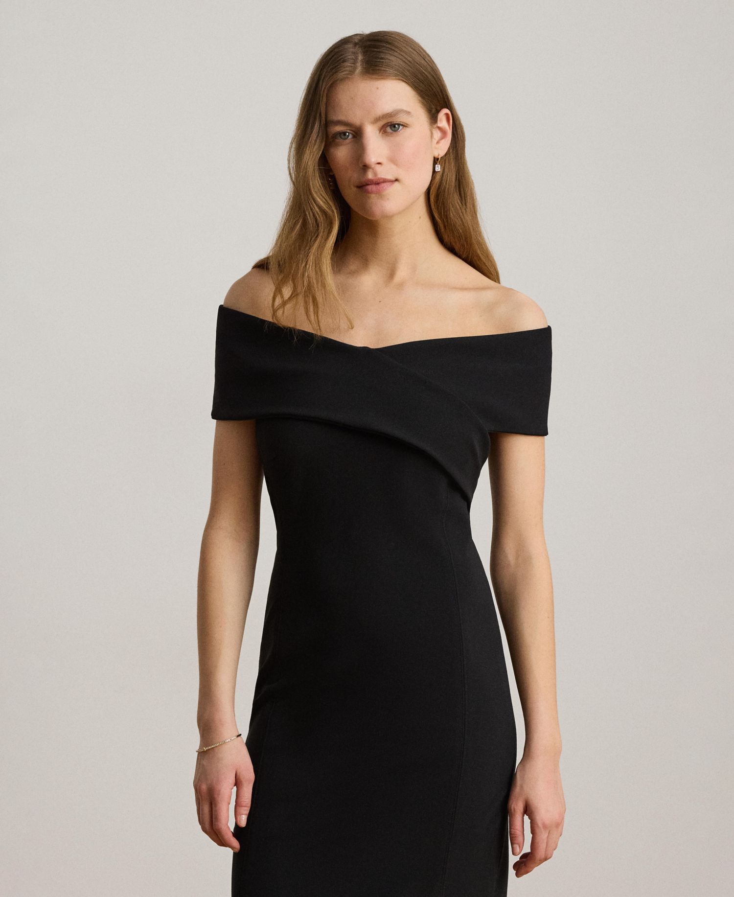 Women's Faille Off-the-Shoulder Cocktail Dress
