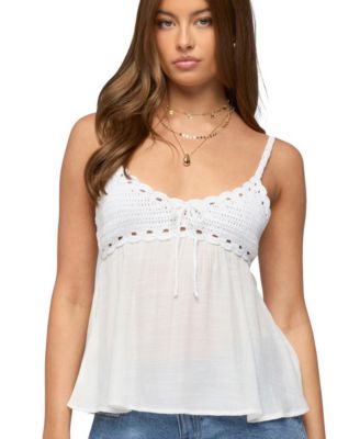 Women's Zephyr Crochet Babydoll Top