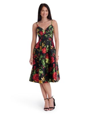Women's Printed Sweetheart Neck Dress