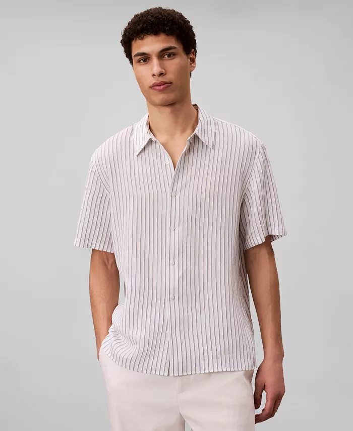 Men's Yarn-Dyed Stripe Classic-Fit Shirt
