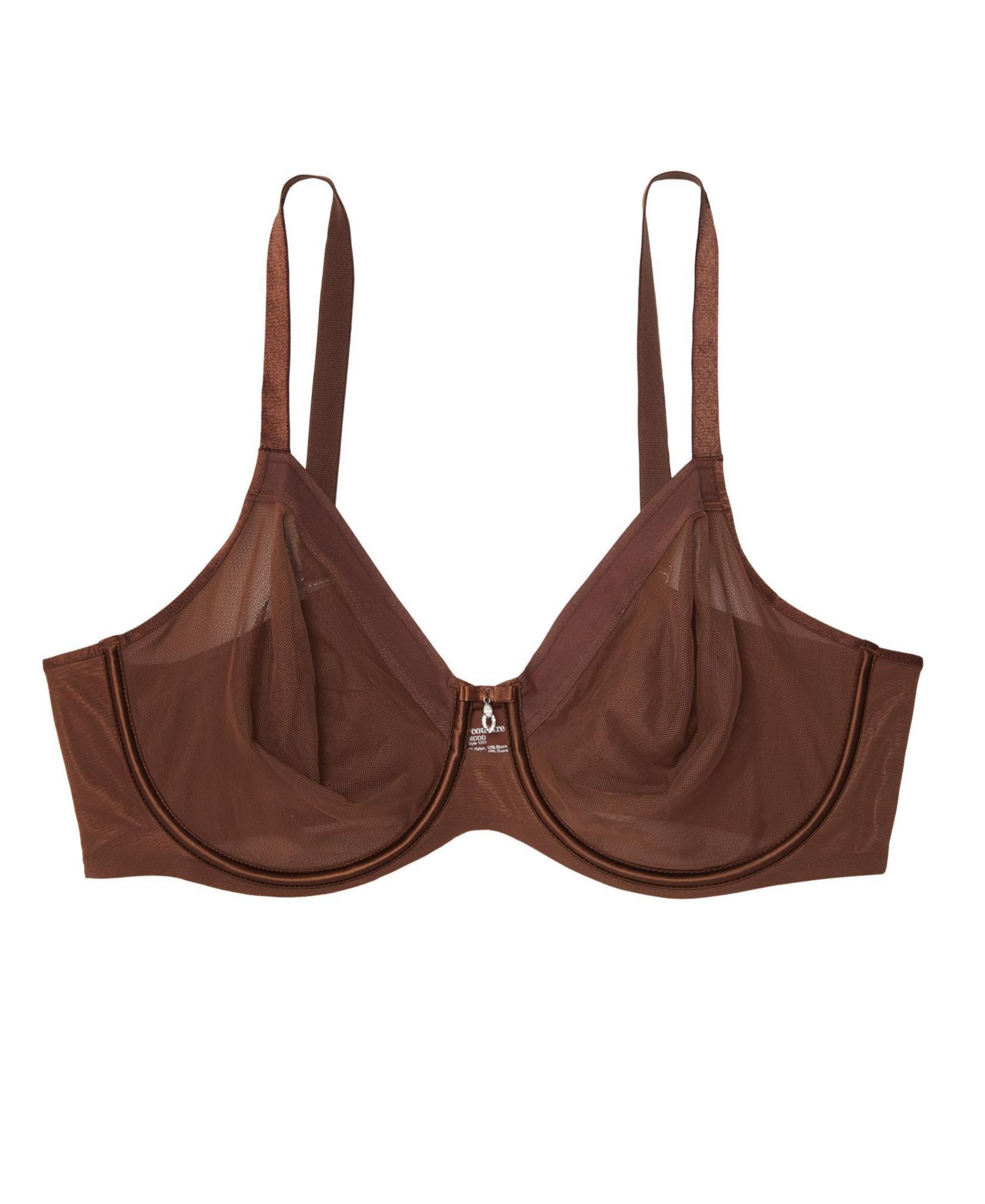 Women's Sheer Mesh Full Coverage Unlined Underwire Bra