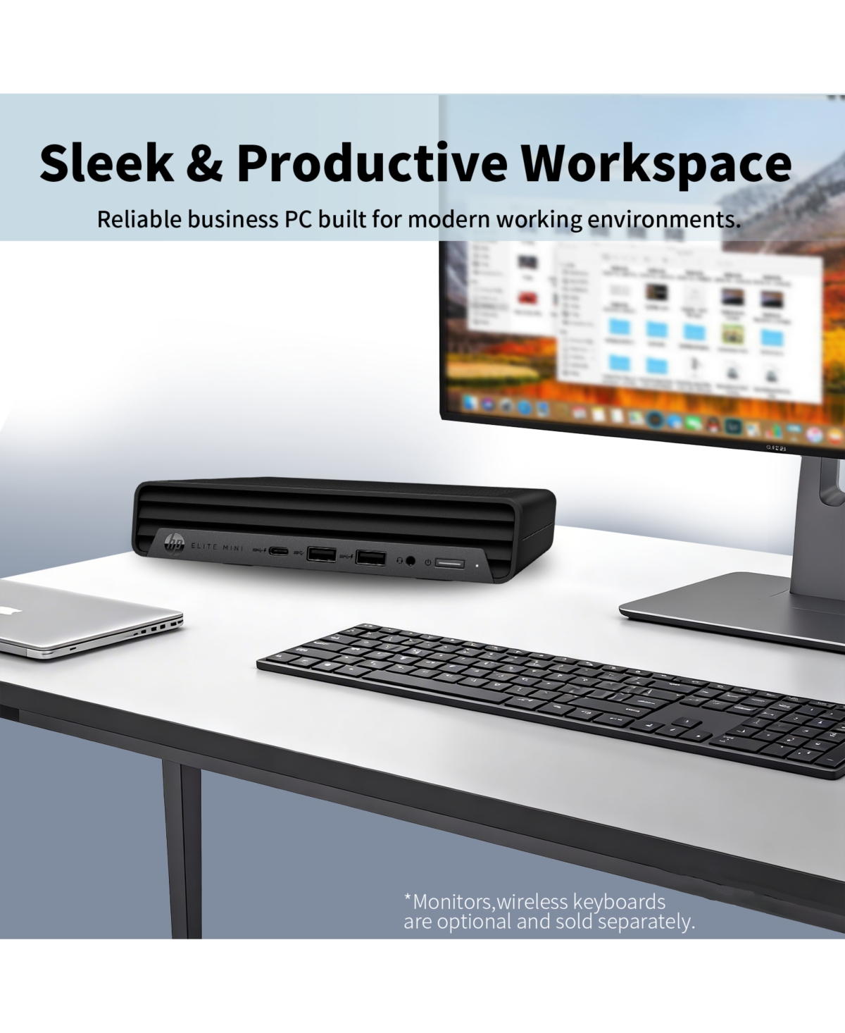 Hp Elite Mini 800 Mff Desktop Intel Core i7 16GB Ram Intel Uhd Graphics 256GB Ssd Storage Windows 11 Enterprise