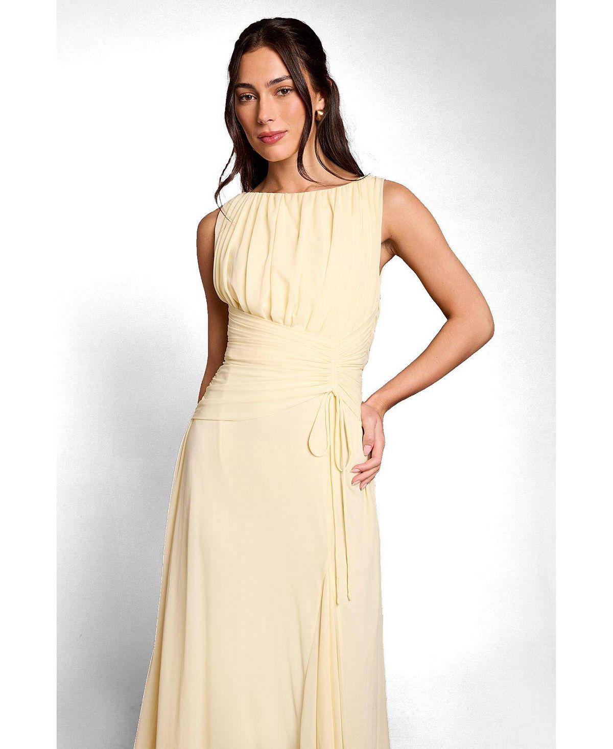 Coast Women's Mesh Ruched Waist Maxi Dress view 2 — MAYCSS fashion products
