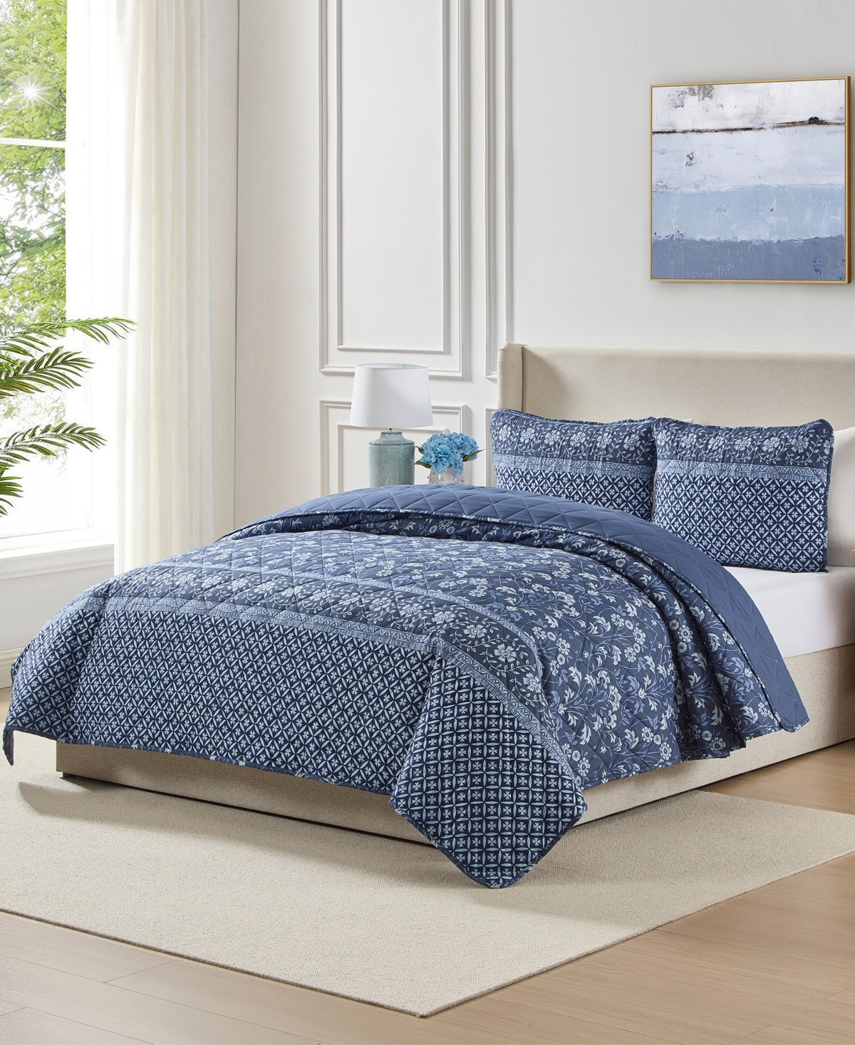 Seventh Studio Riley Floral Quilted -Piece Quilt Set