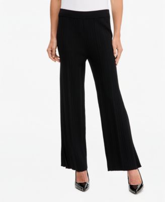 Women's Wide-Leg Pull-On Ribbed Sweater Pant