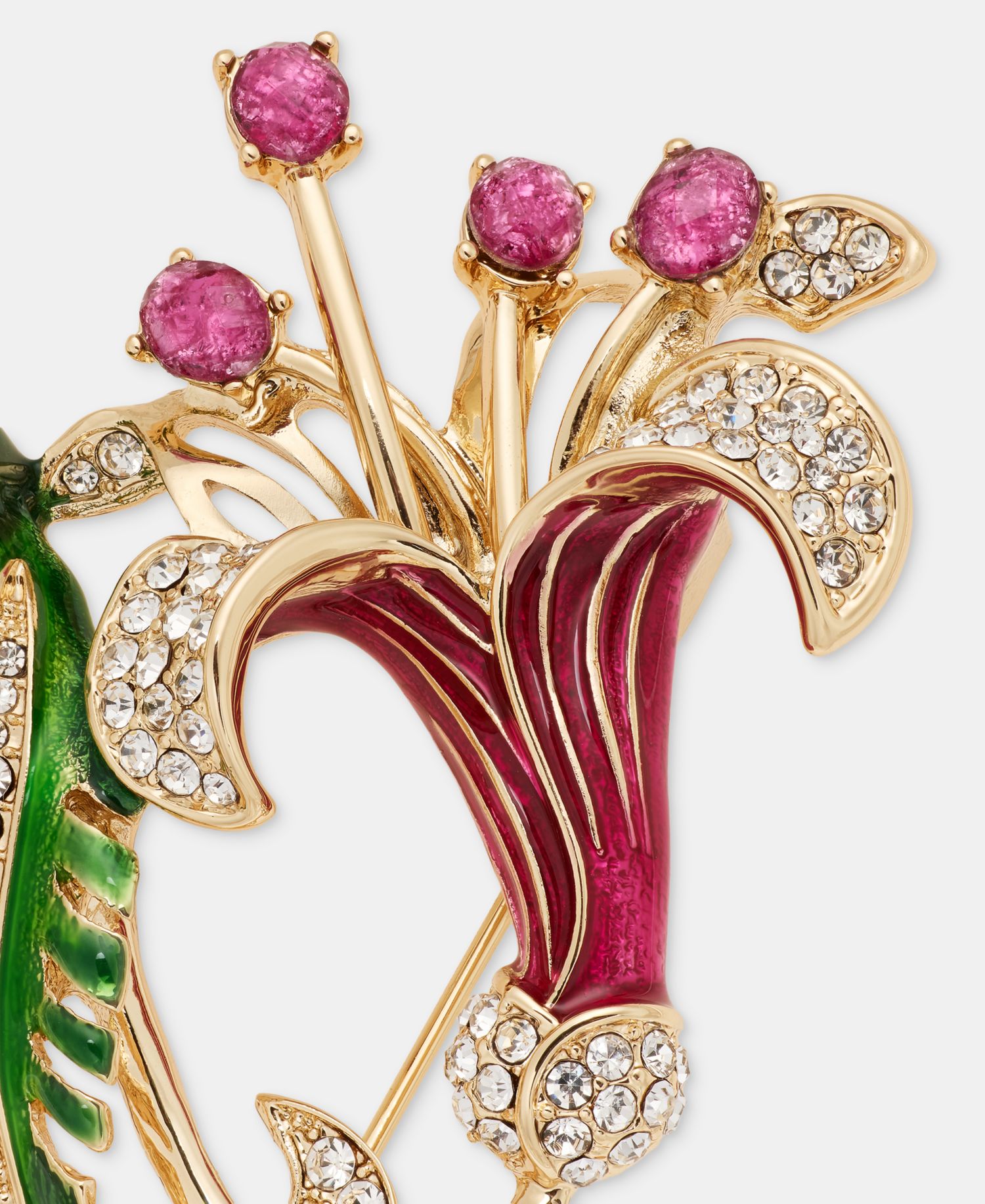 Crystal Lily Flower Pin