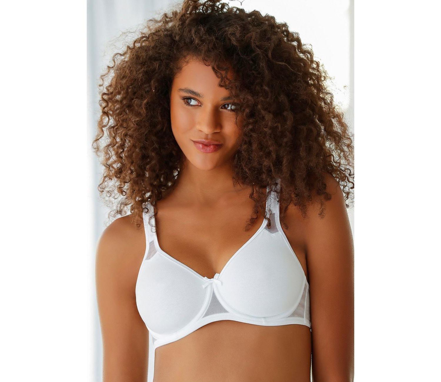 Women's Cotton 2-Pack Sheer Accent Underwire Padded T-Shirt Bra