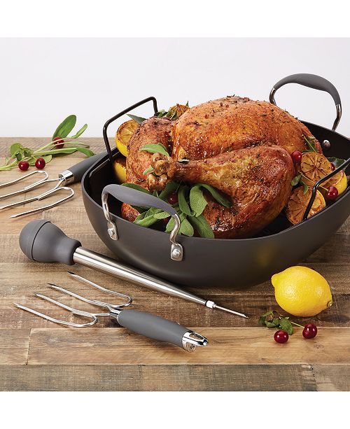 Anolon Advanced HardAnodized 16" x 13" Roaster Set & Reviews